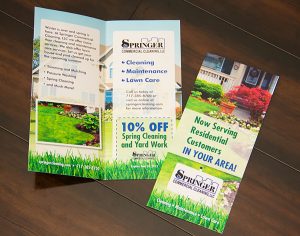 Springer Commercial Cleaning bi-fold Mailer