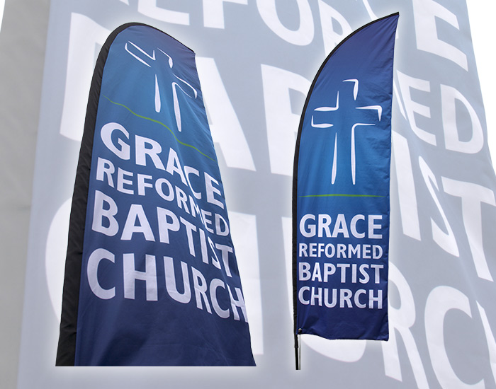 Grace Reformed Baptist Church large outdoor flag