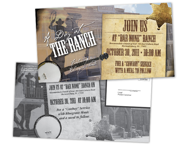 Day at the Ranch Postcard Design